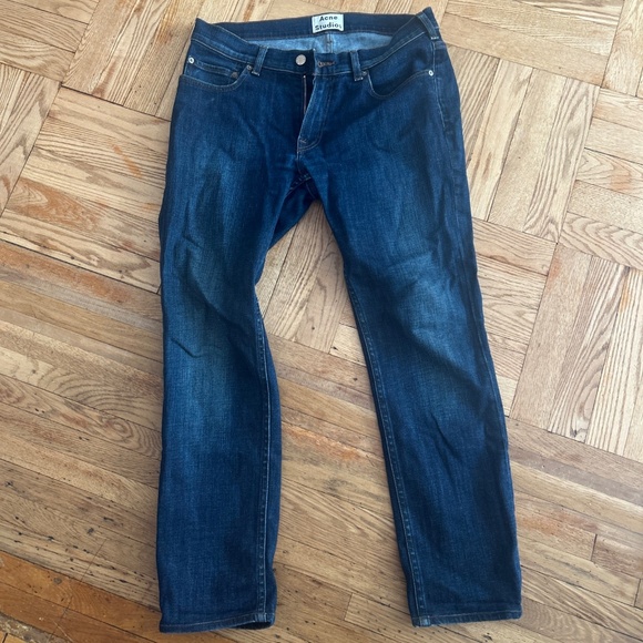 Acne Studios Ace Tint Denim Blue Jeans Size 32x32 - Picture 1 of 3